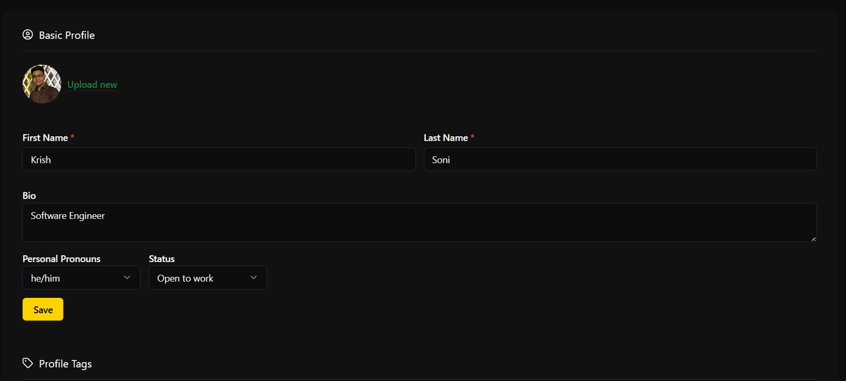 Portly Profile Screenshot